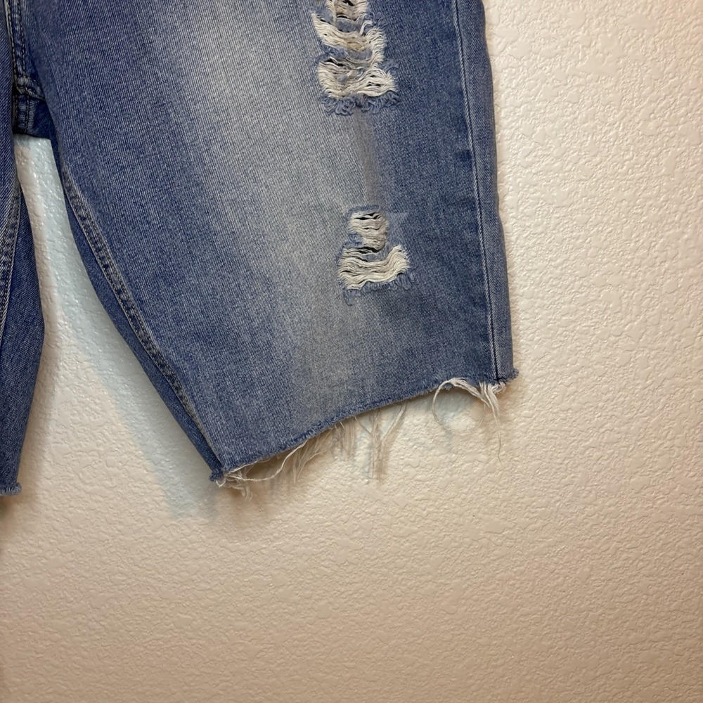 Size 40 Levi Strauss Cut Off Jean Shorts Blue Denim Distressed - Picture 6 of 15